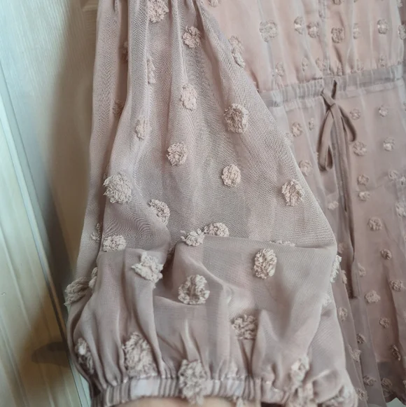 entro Dusty Rose Long Sleeve Dress Size Medium - Picture 5 of 9